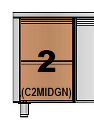 Zásuvkové moduly k pracovním stolům MID C2MIDGN
