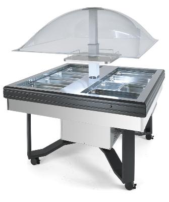 Chladicí stůl pojízdný bez polic Cuppola Inox
